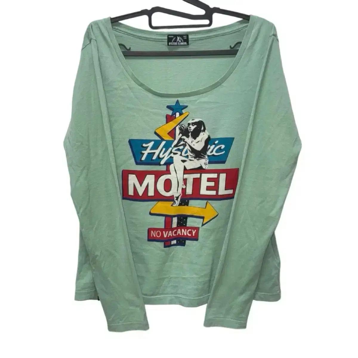 히스테릭글래미 히글 걸프린팅 그린 롱슬리브