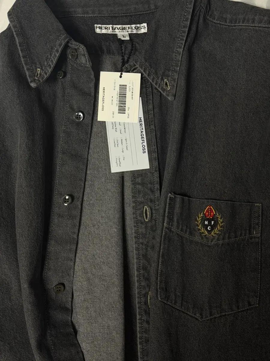 헤리티지플로스 데님셔츠 블랙 L