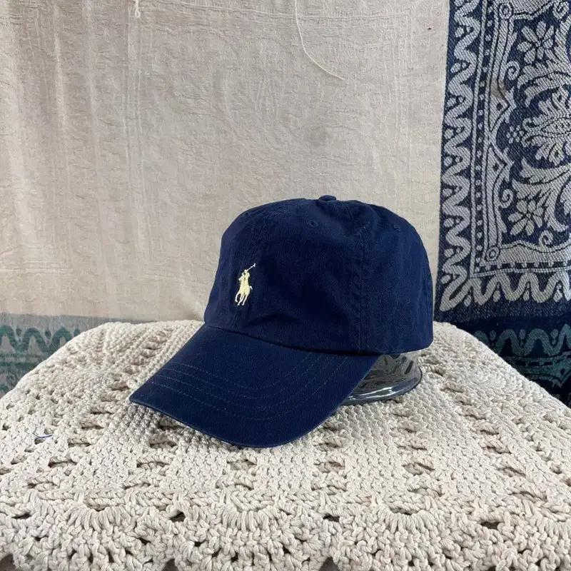 [F] 폴로랄프로렌 네이비 코튼 치노 볼캡 모자
