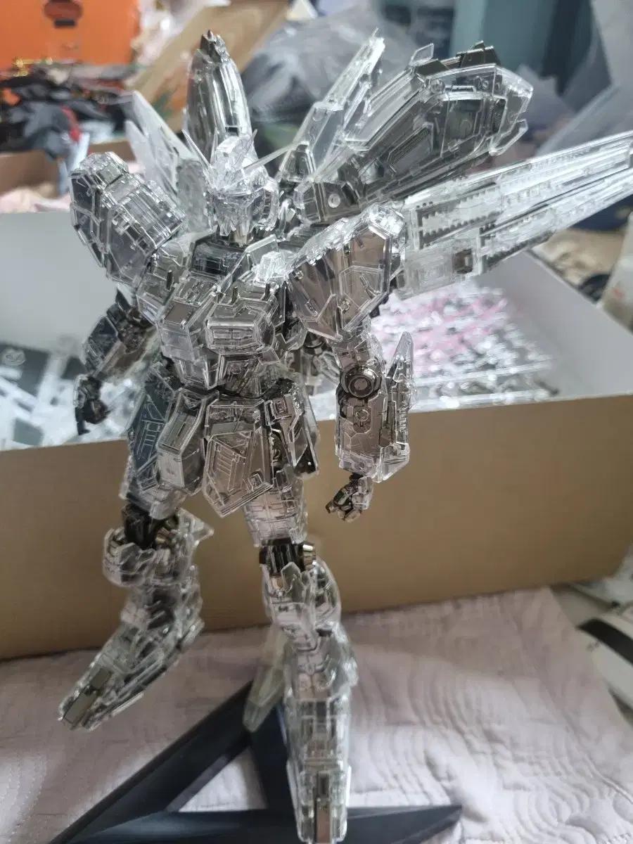 mg 뉴건담 메카니컬 클리어 레이지 뉴클레온 고기동 백팩 프레임 코팅