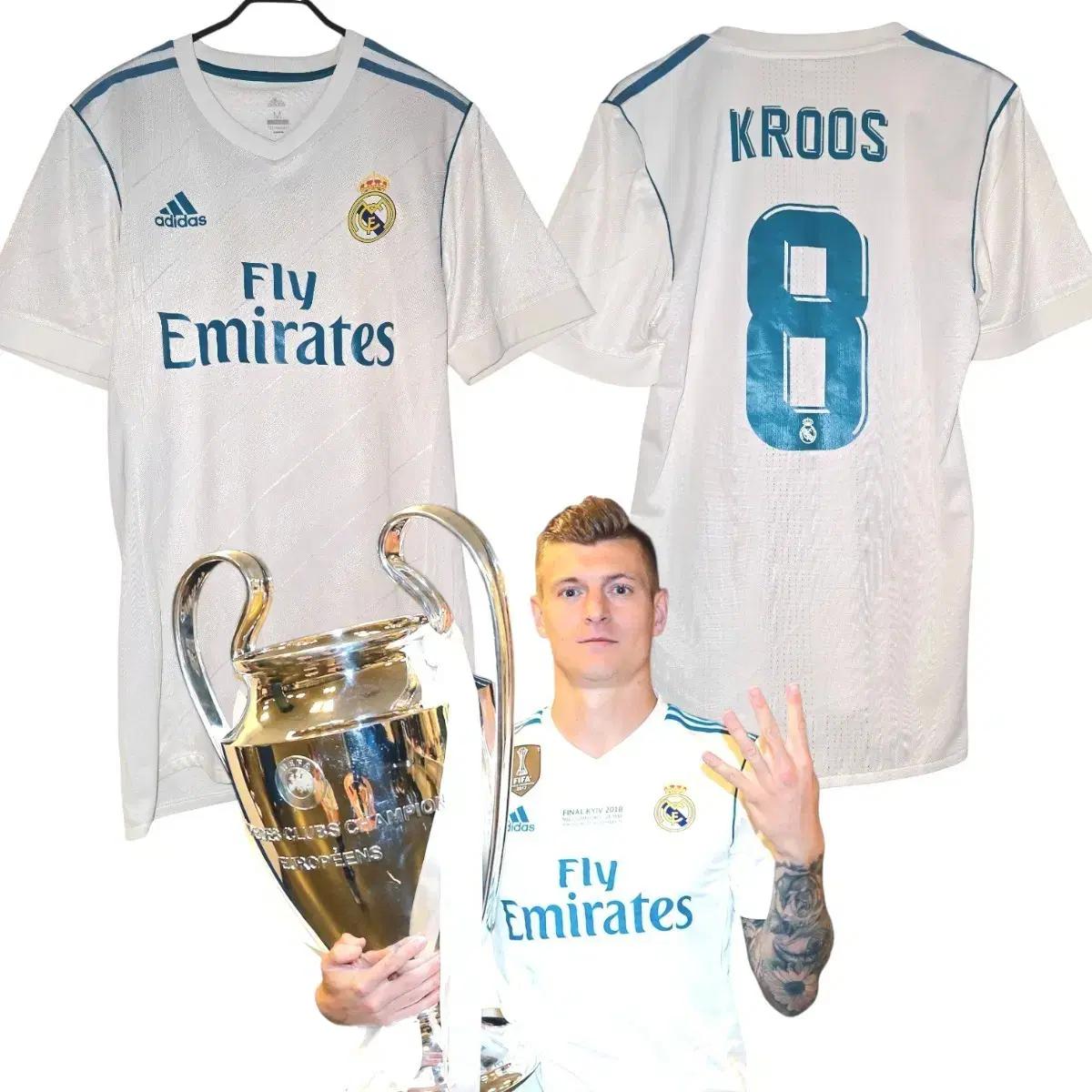 토니 크로스 어센틱 17/18 레알 마드리드 유니폼 (M사이즈)