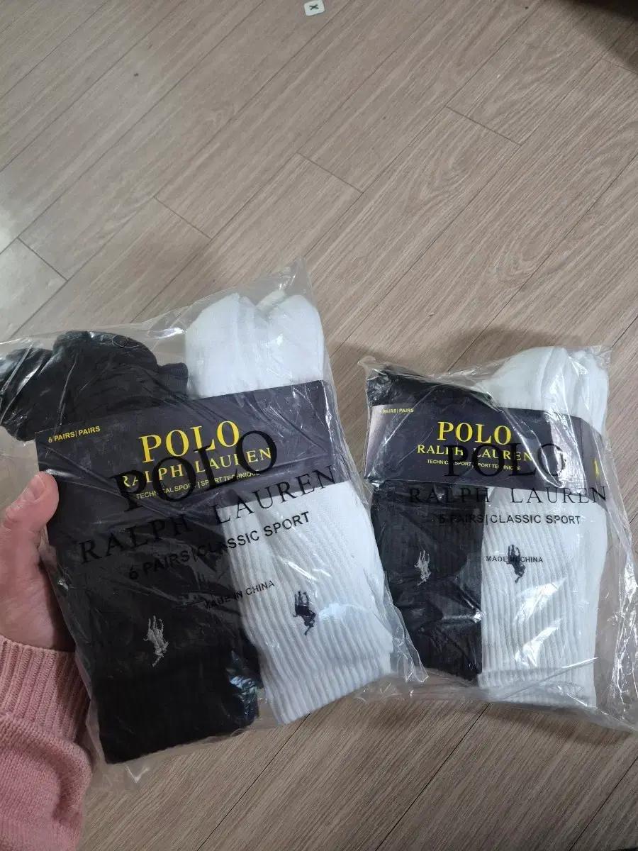 폴로 랄프로렌 스포츠 양말 6켤레 새상품 미개봉