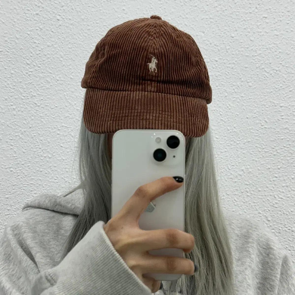 폴로 랄프로렌 베이지포니 브라운 코듀로이 볼캡