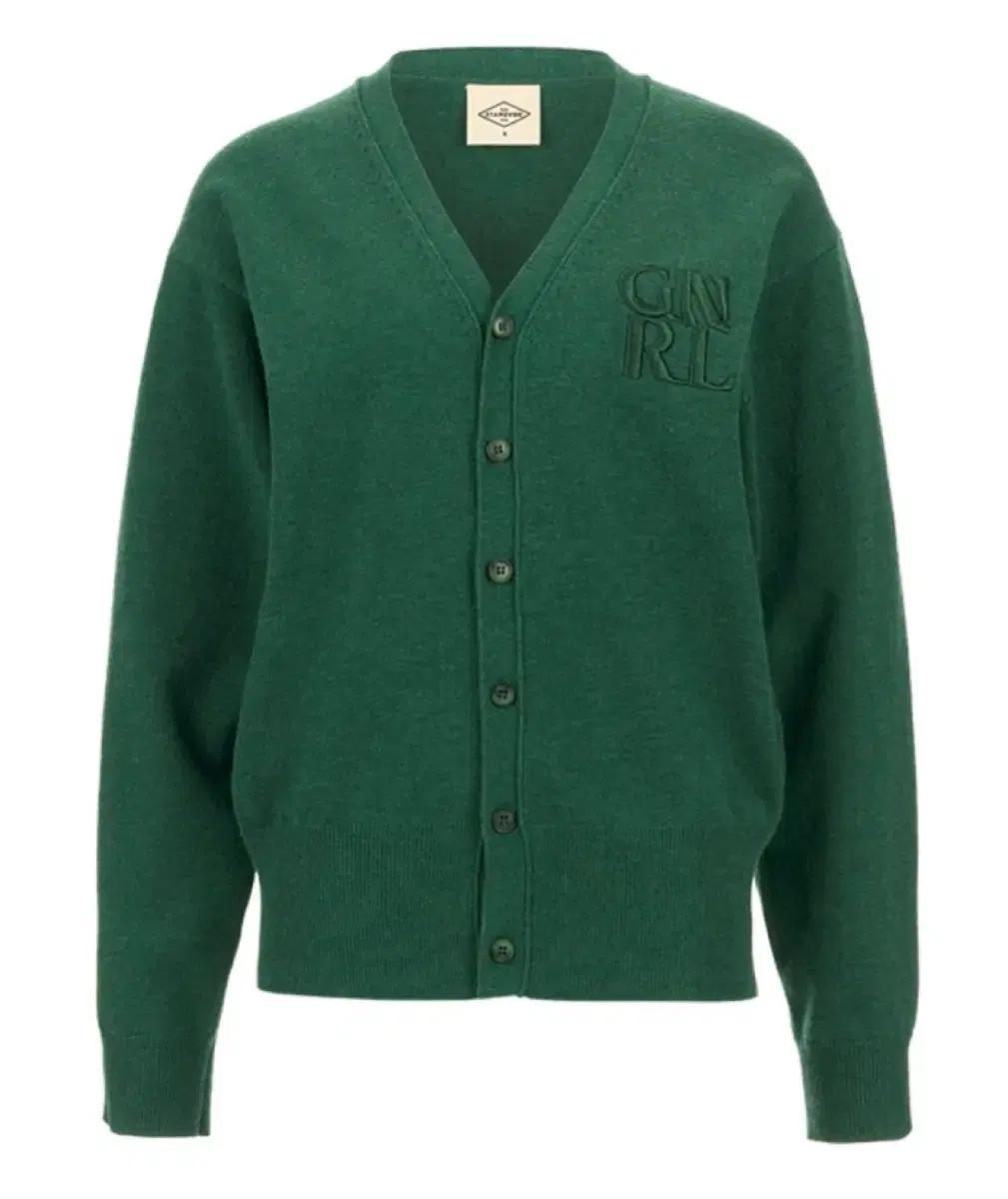 남녀공용 제너럴아이디어 그린 가디건