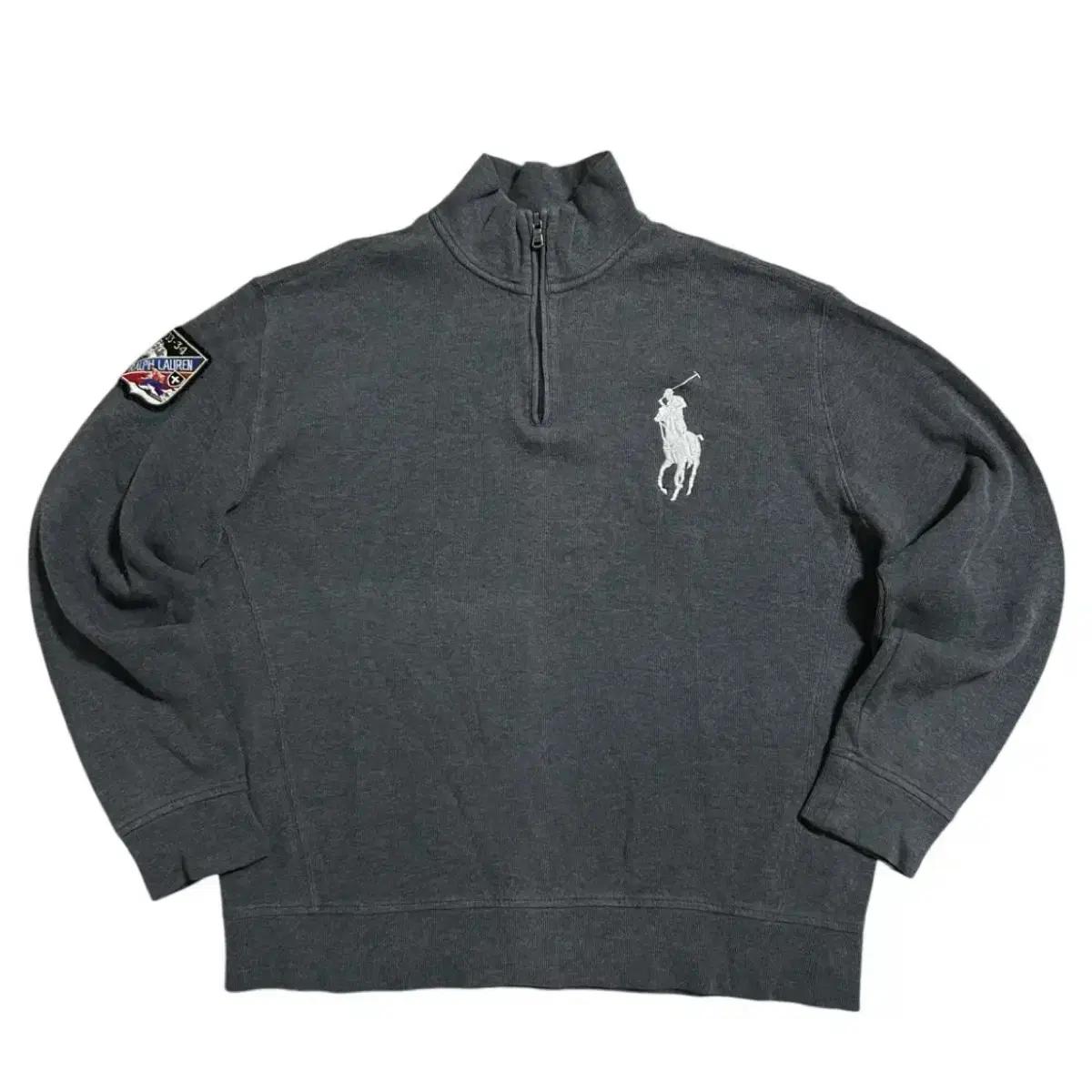 폴로 빅포니 스키패치 하프집업 코튼니트(XL)