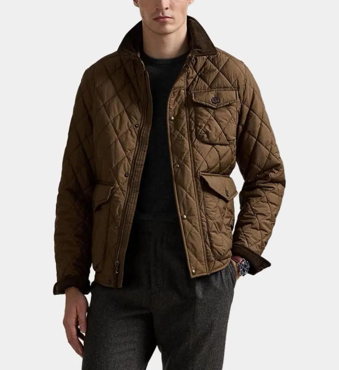 폴로/24fw 퀼팅자켓 다크 브라운/L