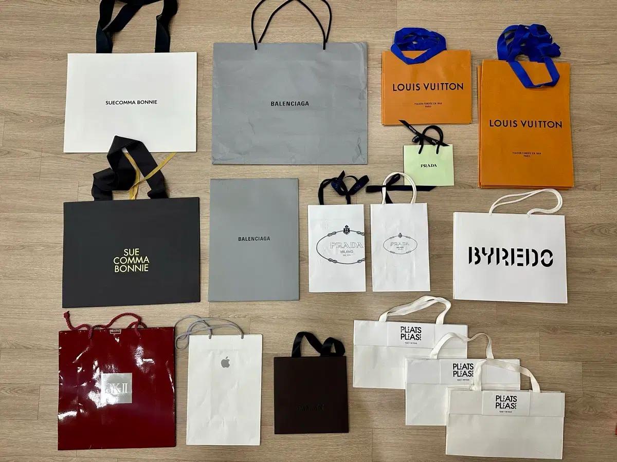쇼핑백(루이비통/프라다/다미아니/발렌시아가/바이레도/플리츠플리즈/SK2)