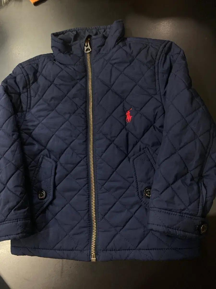 폴로 랄프로렌 키즈 퀼팅 자켓 네이비 2T