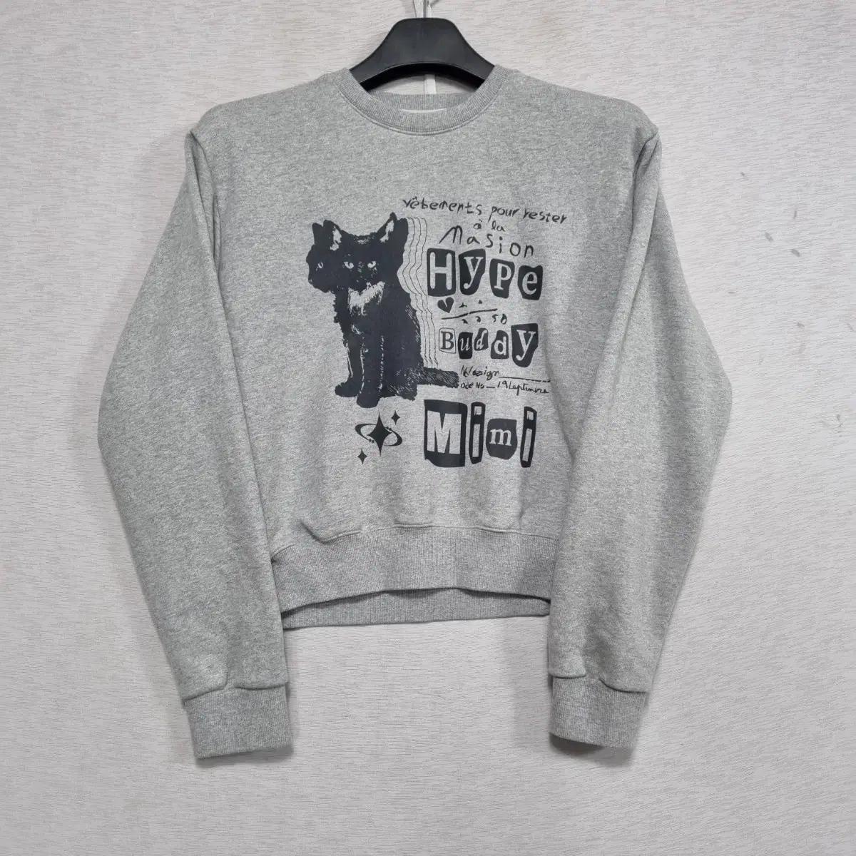 콘니찌와봉주르 쭈리 맨투맨 여90ㅡ1224