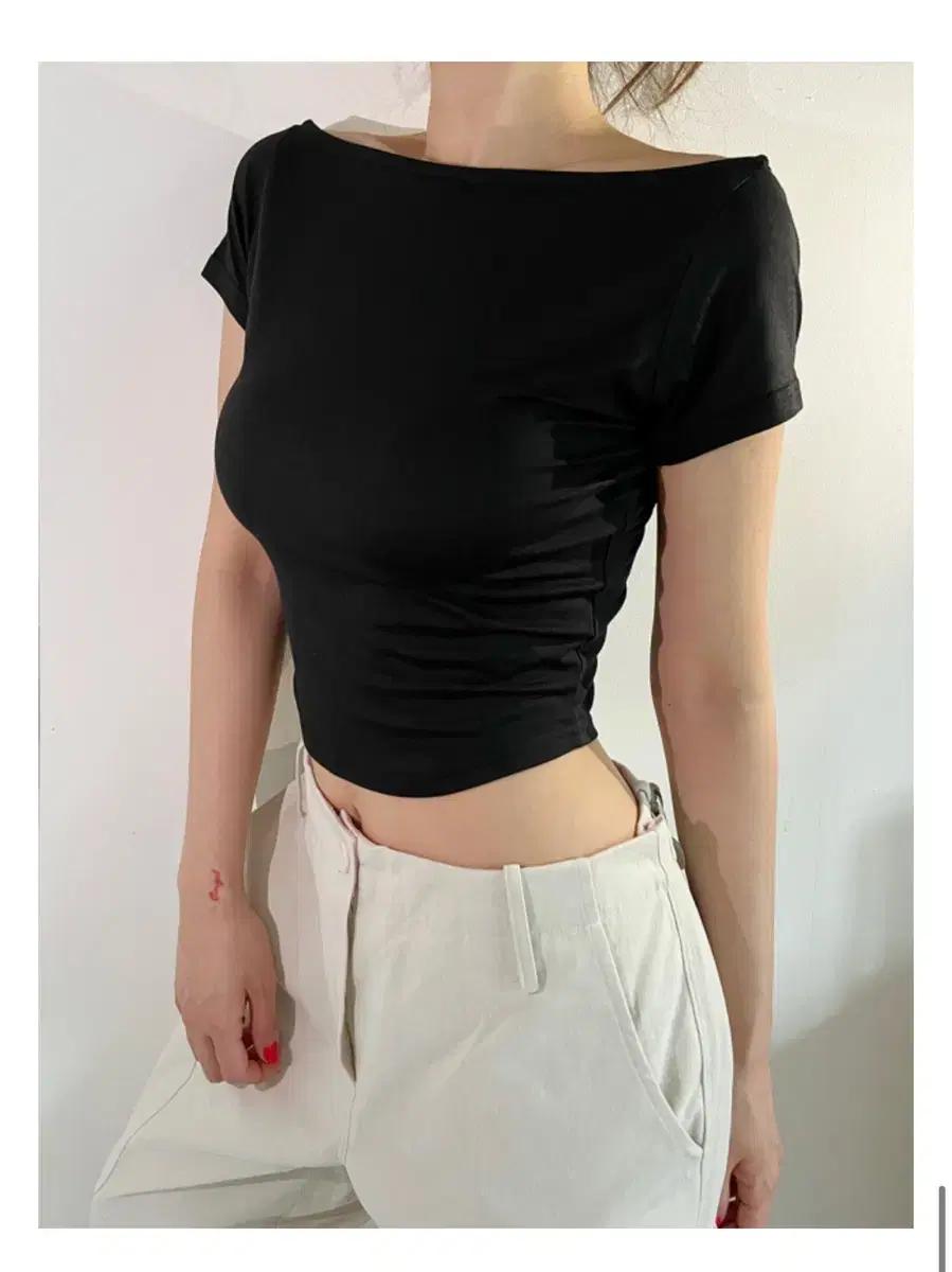 탠저 tanger summer backless silky top 블랙