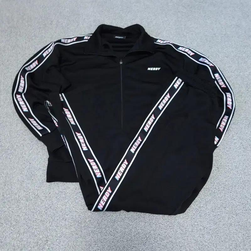 [S] 널디 져지 집업 바지 세트