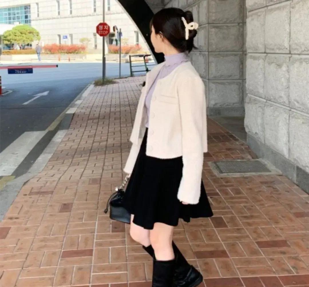 (완전새옷)블랙 니트 스커트 하객룩 데이트룩