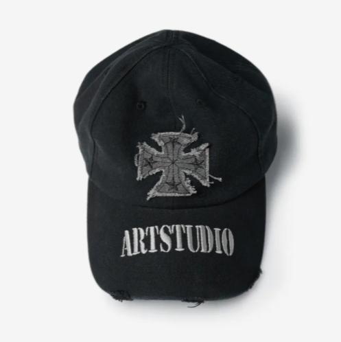 [L] ETCE CROSS DESTROYED CAP (BLACK)