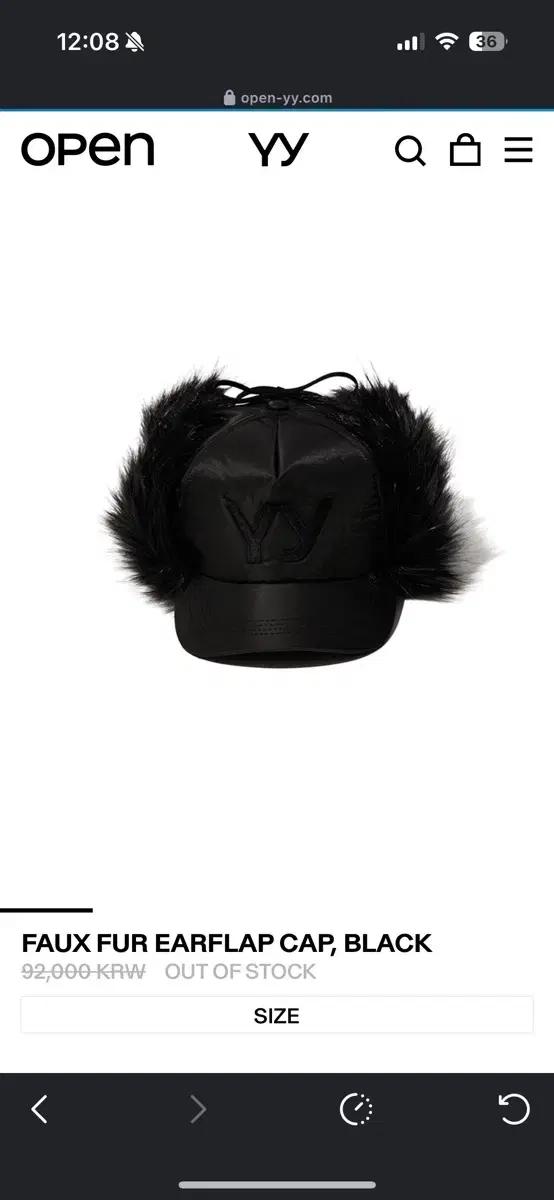 Open yy FAUX FUR EARFLAP CAP 오픈와이와이 퍼 모자