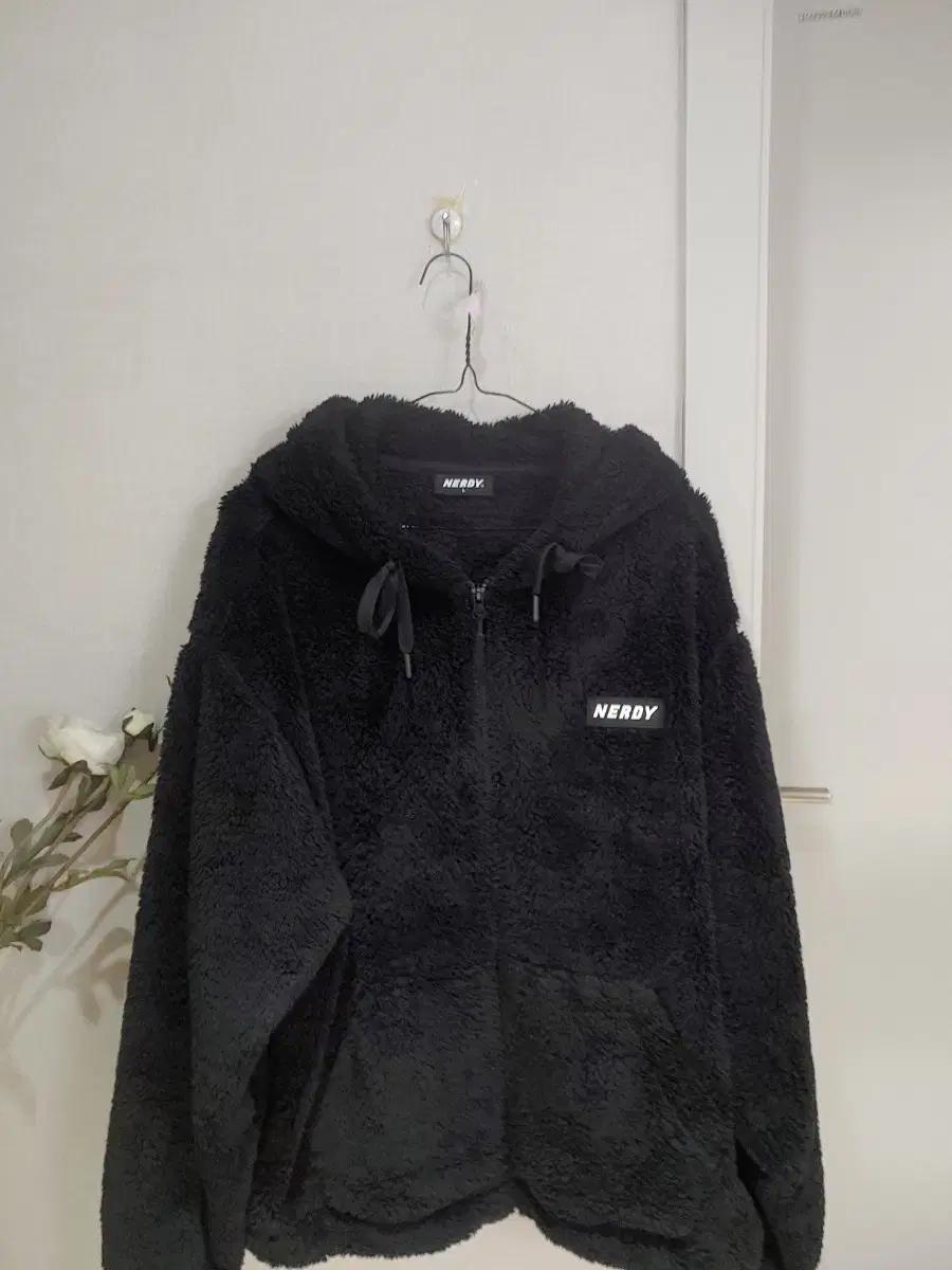 NERDY 널디 후리스 후드 집업 블랙 L