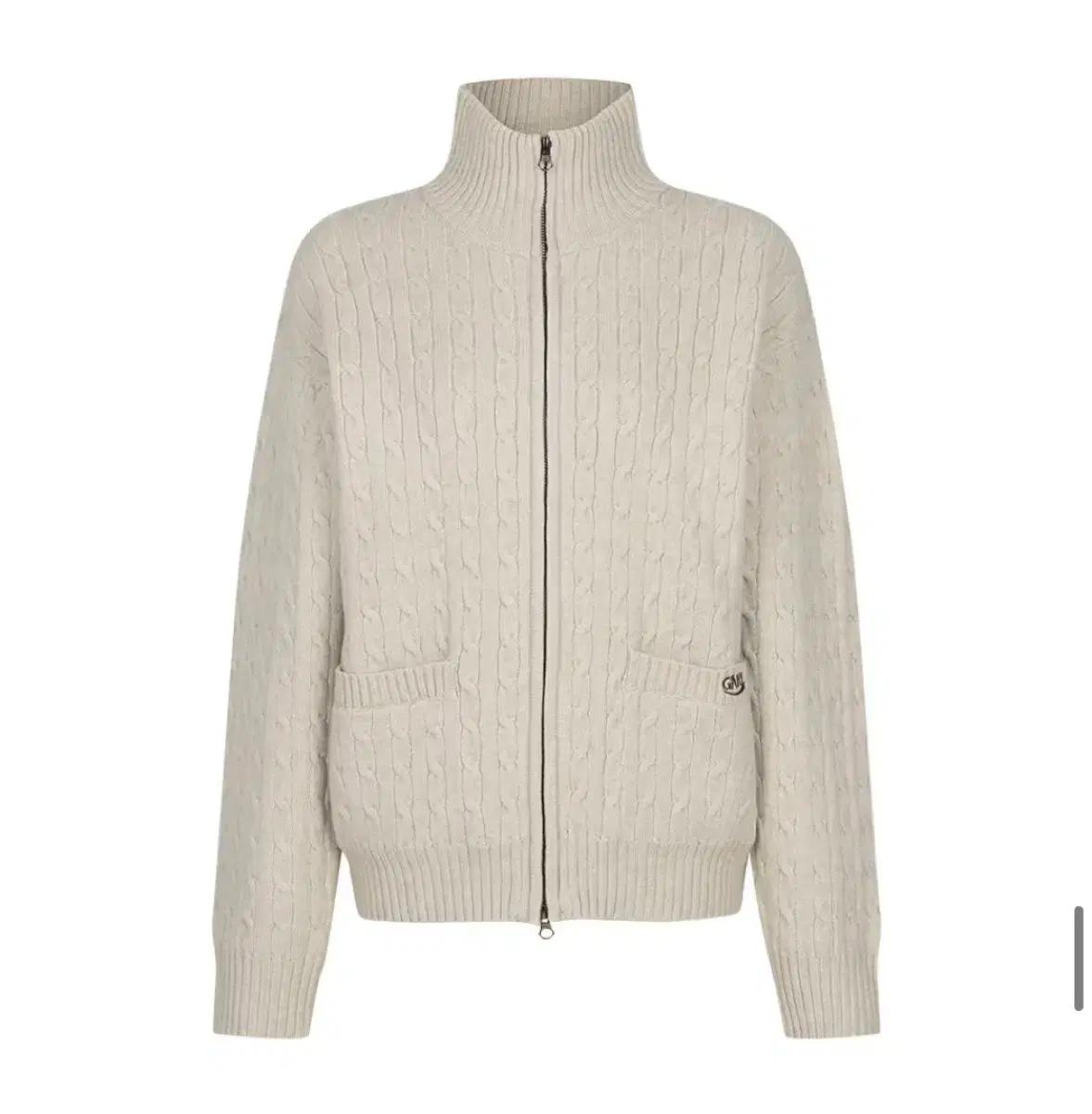 제너럴아이디어 꽈배기 니트가디건 니트집업 m