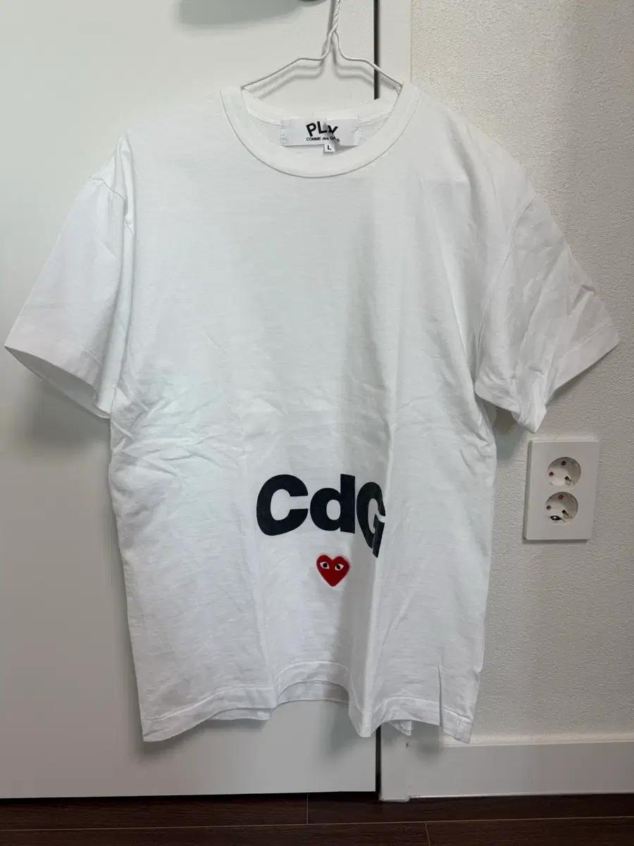 플레이 꼼데가르송 x CDG 티셔츠 화이트 L