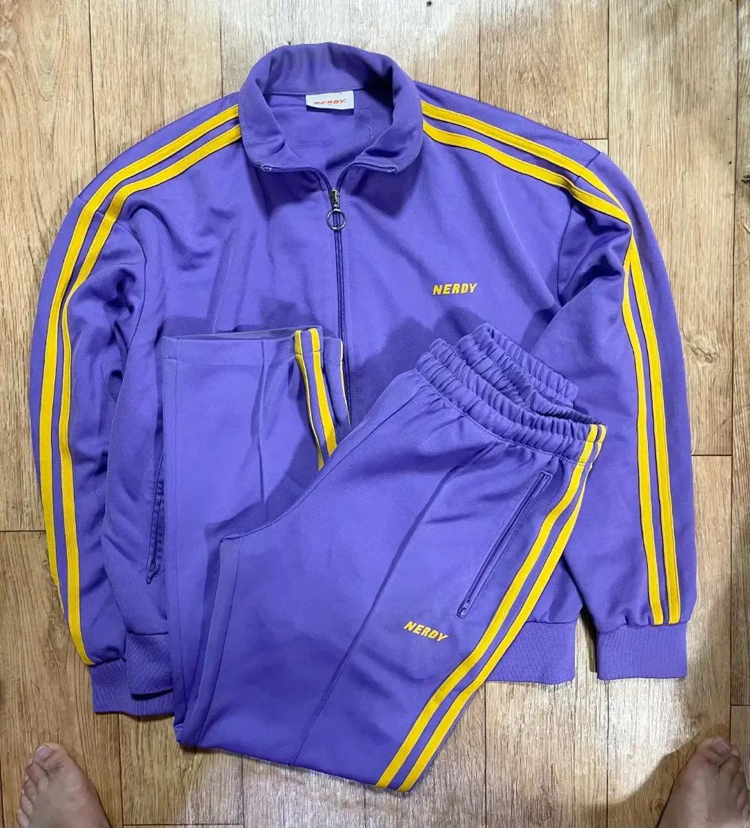 널디 퍼플 보라 트랙탑 져지 팬츠 바지 세트 트레이닝 츄리닝