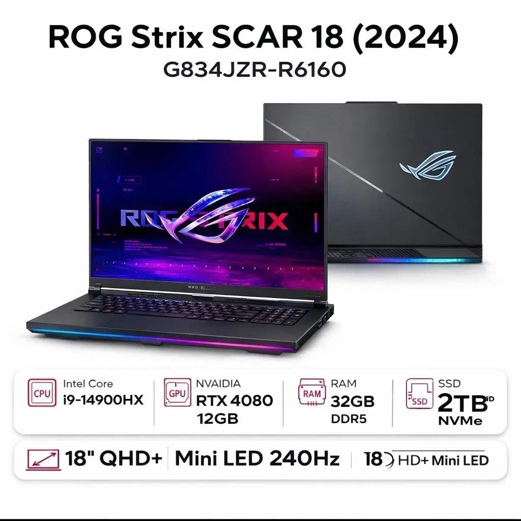 ASUS/i9-14900H/RTX4080 12GB/SSD 2TB/32GB