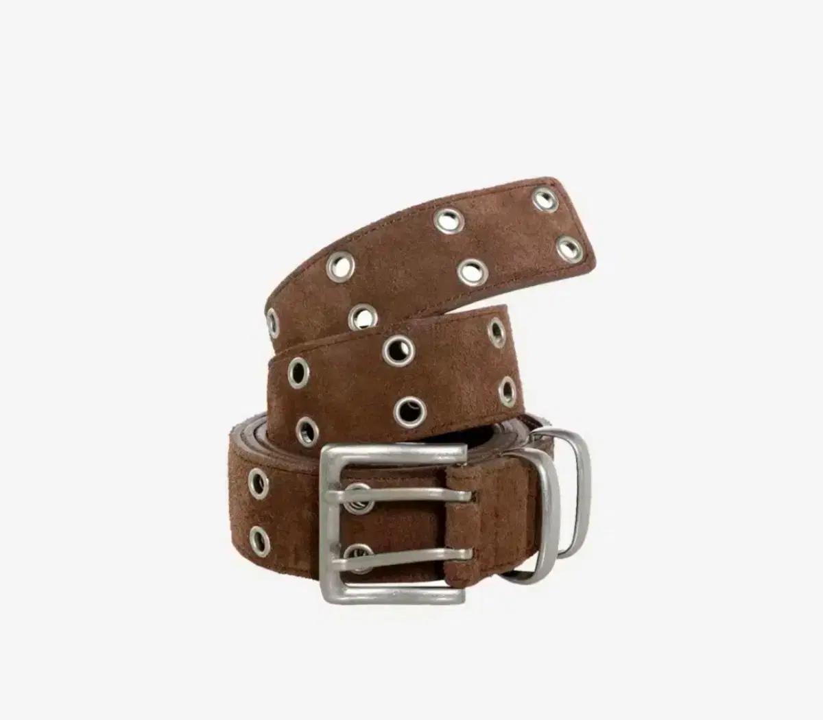 카미엔 x MJD 더블 홀 벨트 스웨이드 브라운
