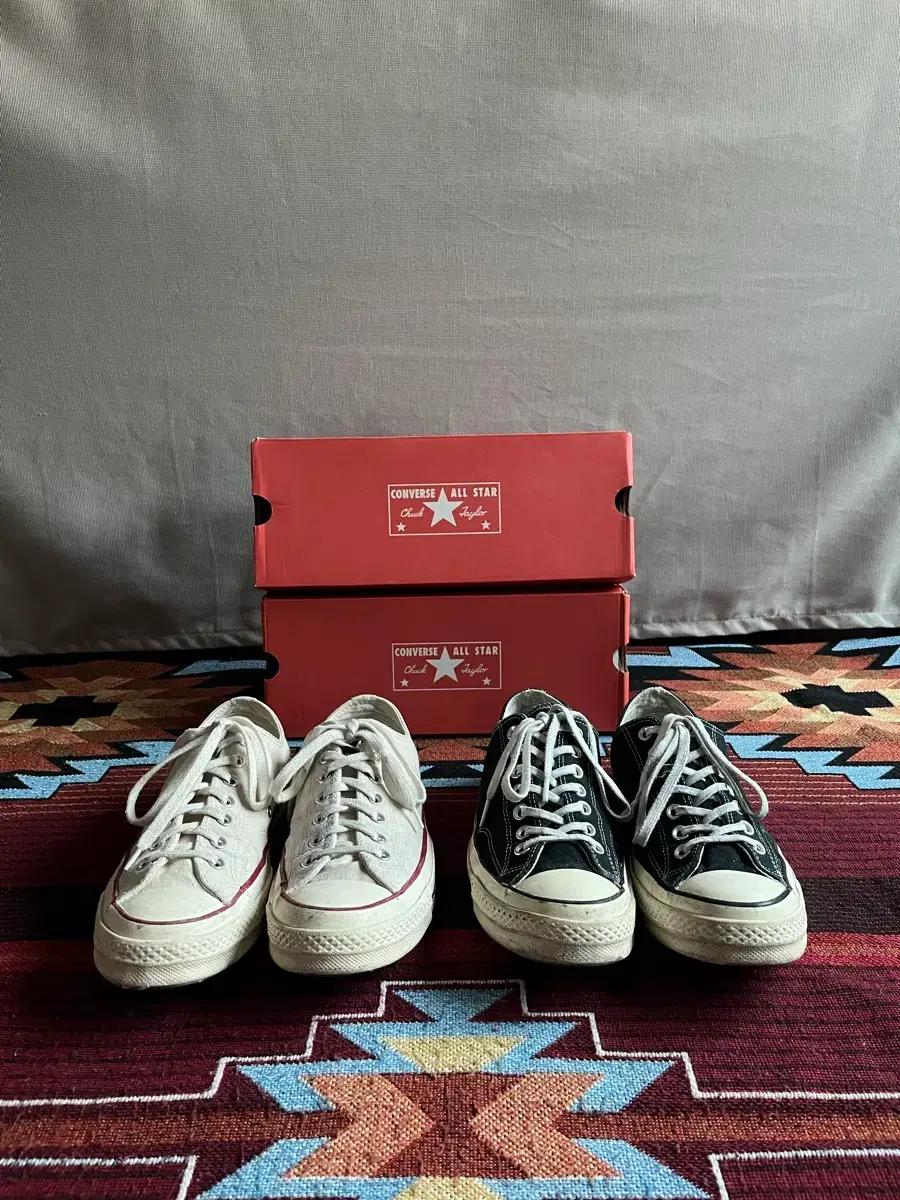 컨버스 척 70s 블랙 화이트 2족 일괄 판매 CONVERSE CHUCK