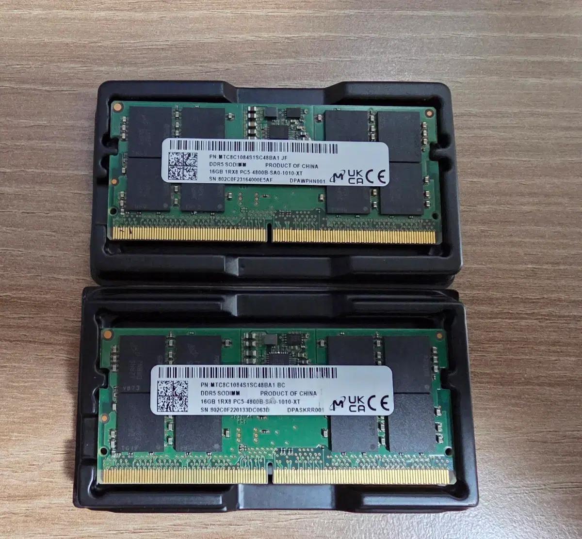 마이크론 DDR5 16GB 4800MHz 노트북 램 2개 (32GB)