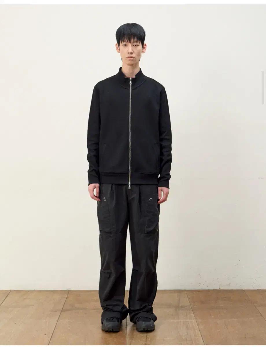 etce 패널 니트 집업 L