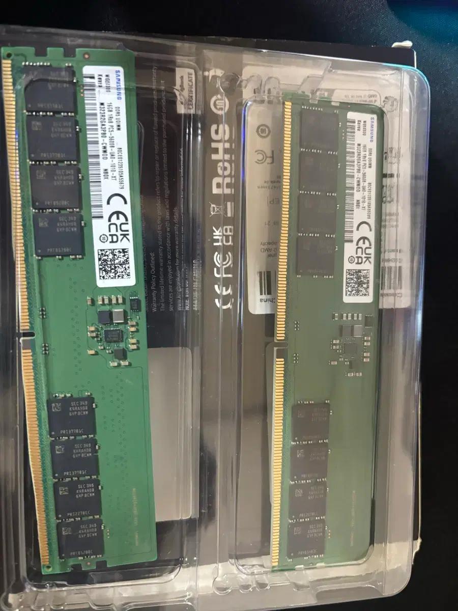 삼성 DDR5 16GB 5600MHz 램 2개