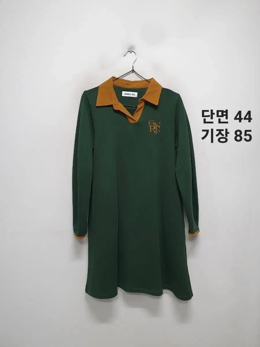 제너럴아이디어 카라넥 원피스 그린