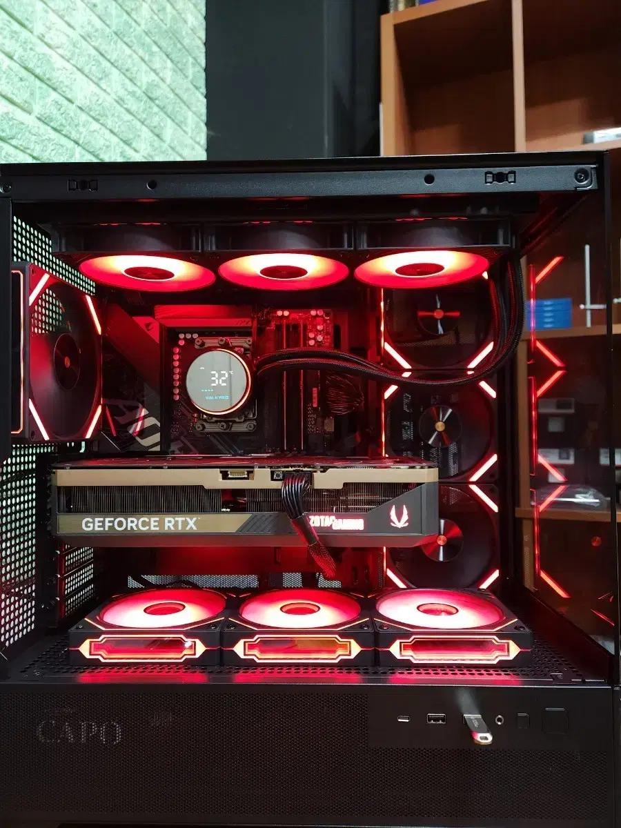 미사용 ) 9800X3D & RTX5070TI 블랙 게이밍 컴퓨터 PC