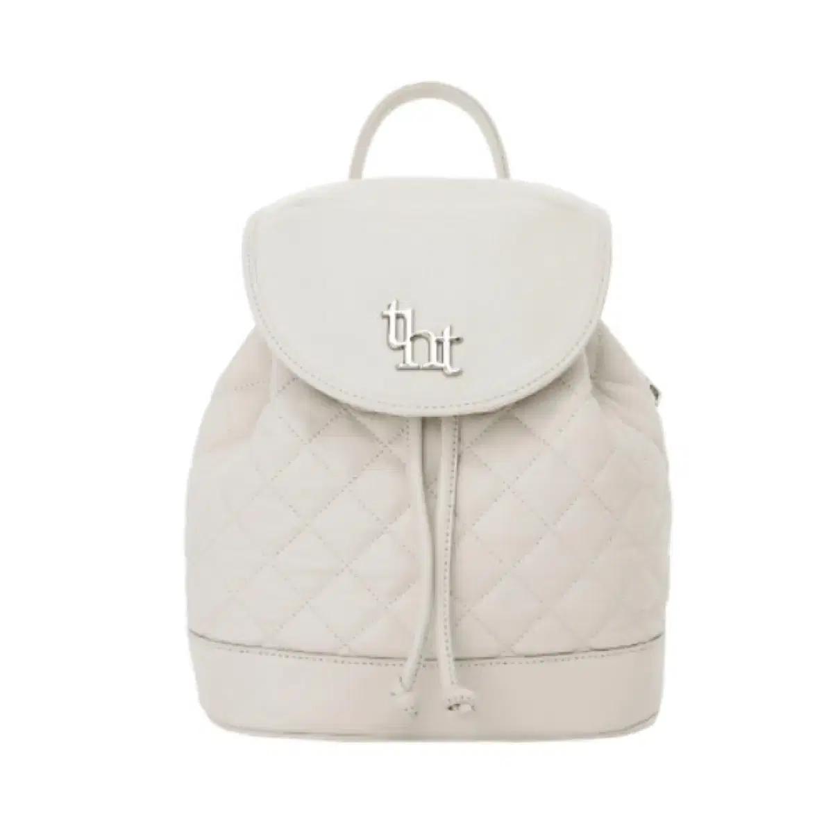 쓰리타임즈 아콘 퀼티드 백팩 화이트