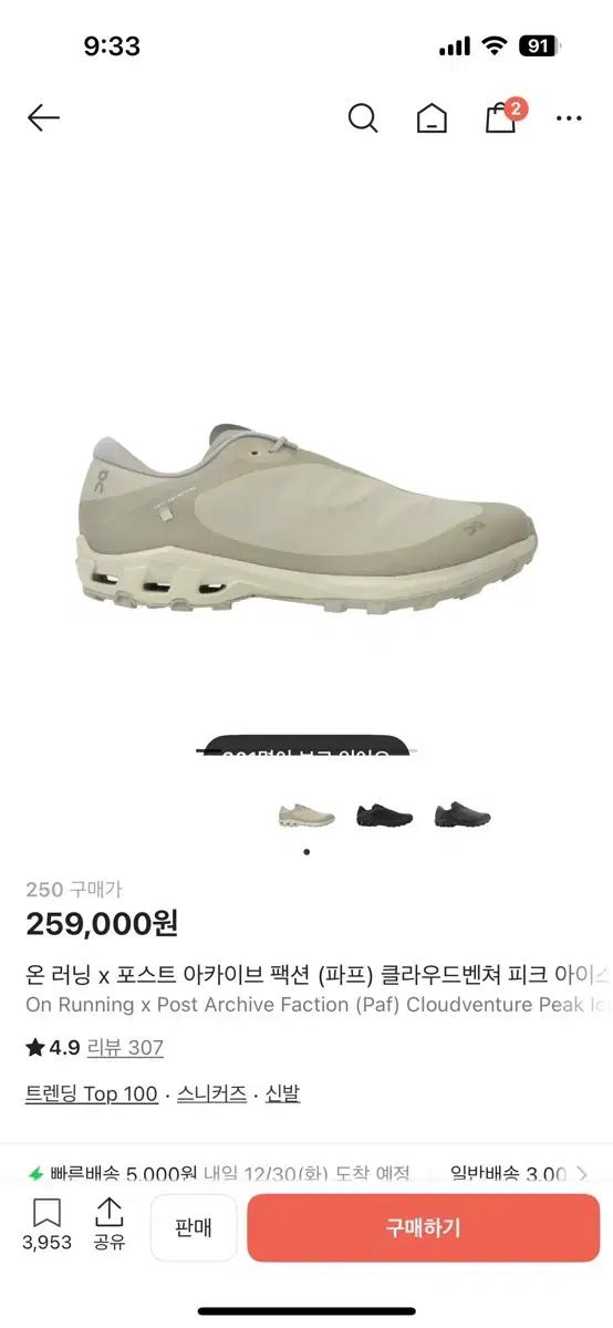 On Running x PAF 클라우드벤쳐 피크 아이스
