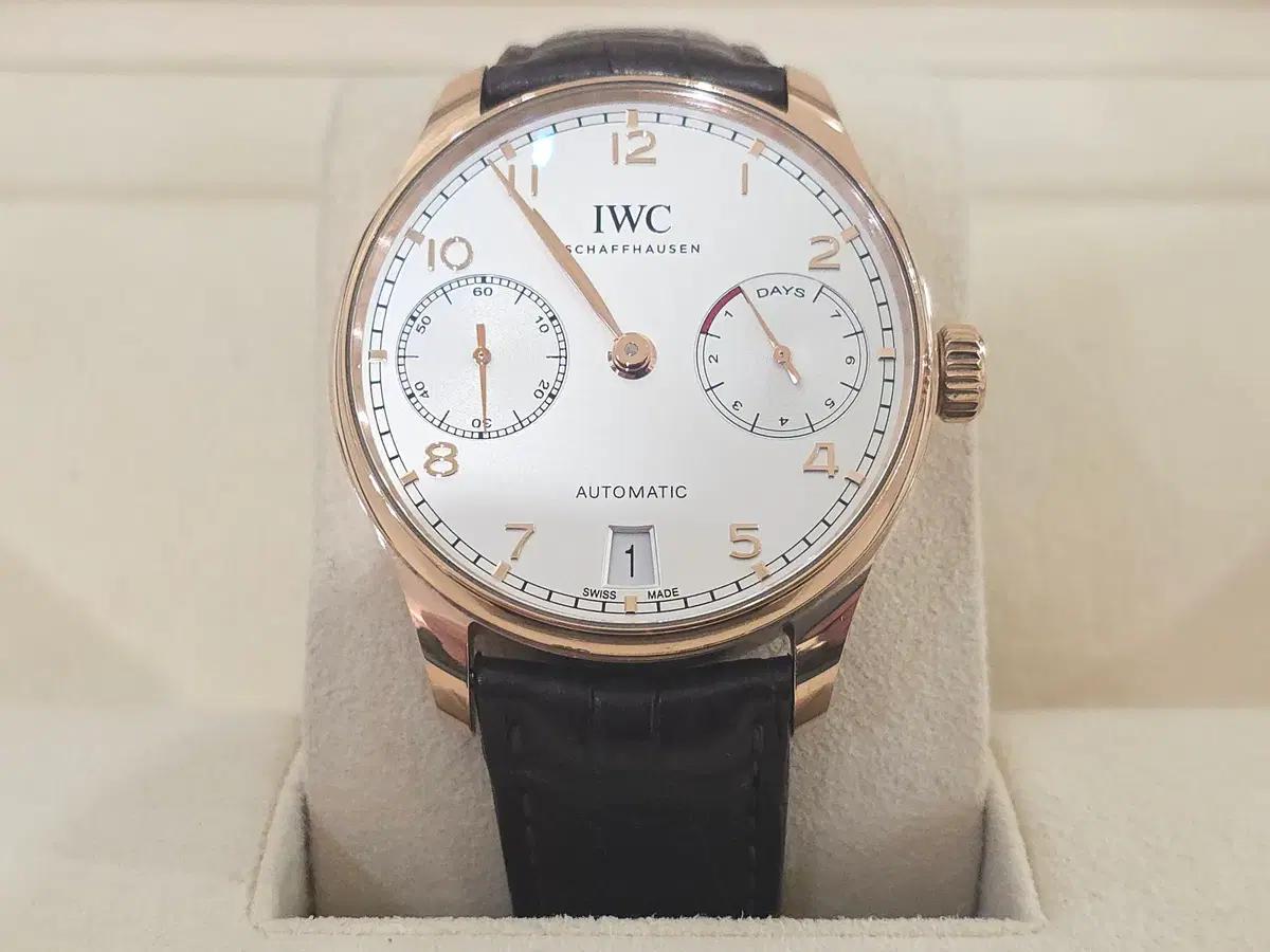 IWC포르투기저 IW500701 세븐데이즈 로즈골드 금통