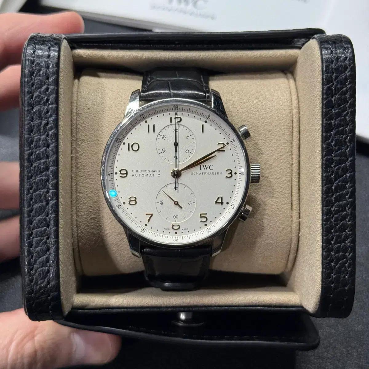 IWC 포르투기저 크로노그래프 골드핸즈 IW371445 정식 오버홀