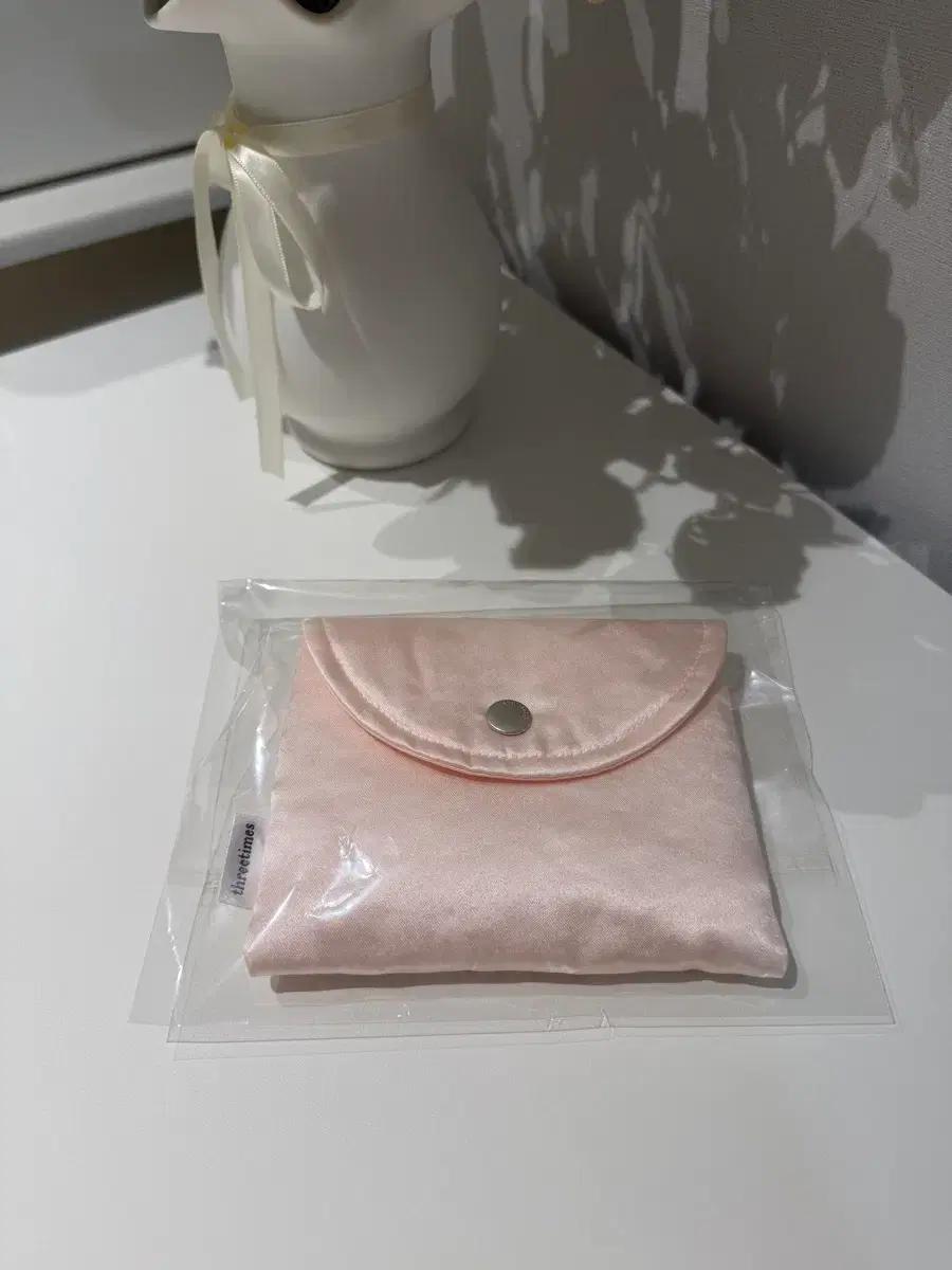쓰리타임즈 헤어클립 파우치 핑크