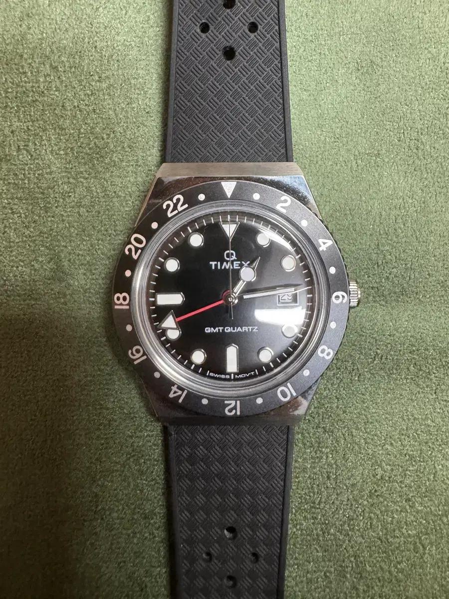 타이맥스 Q Timex GMT 38mm 메탈릭 블랙