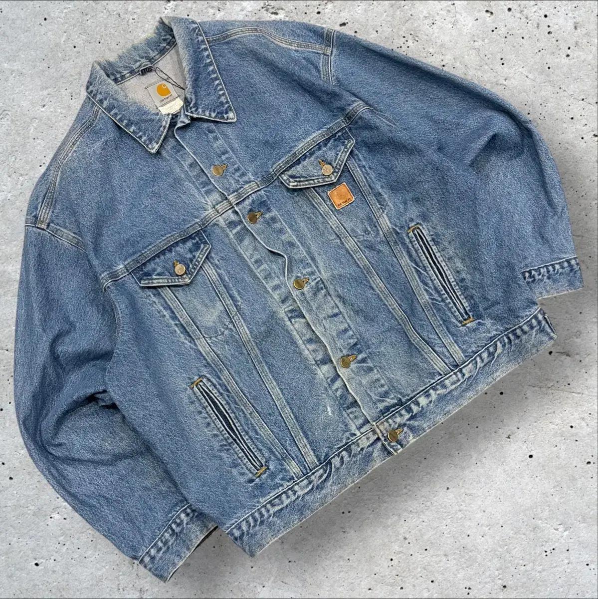 [XL] 00s 칼하트 J12DST 데님 자켓 청자켓 B977