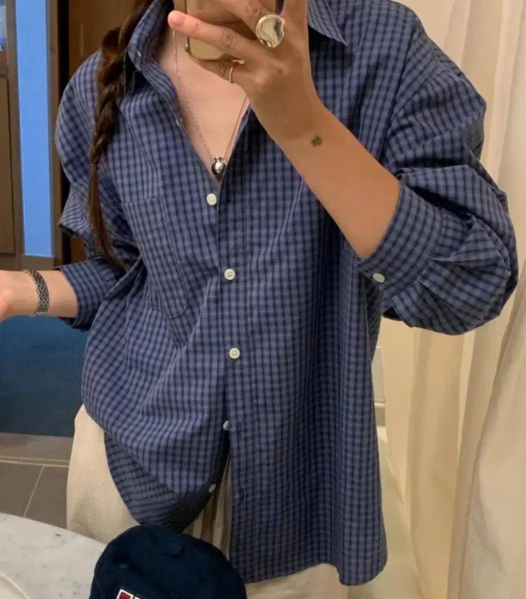 Stunning 스터닝 키드 체크 루즈핏 남방 도매택 셔츠