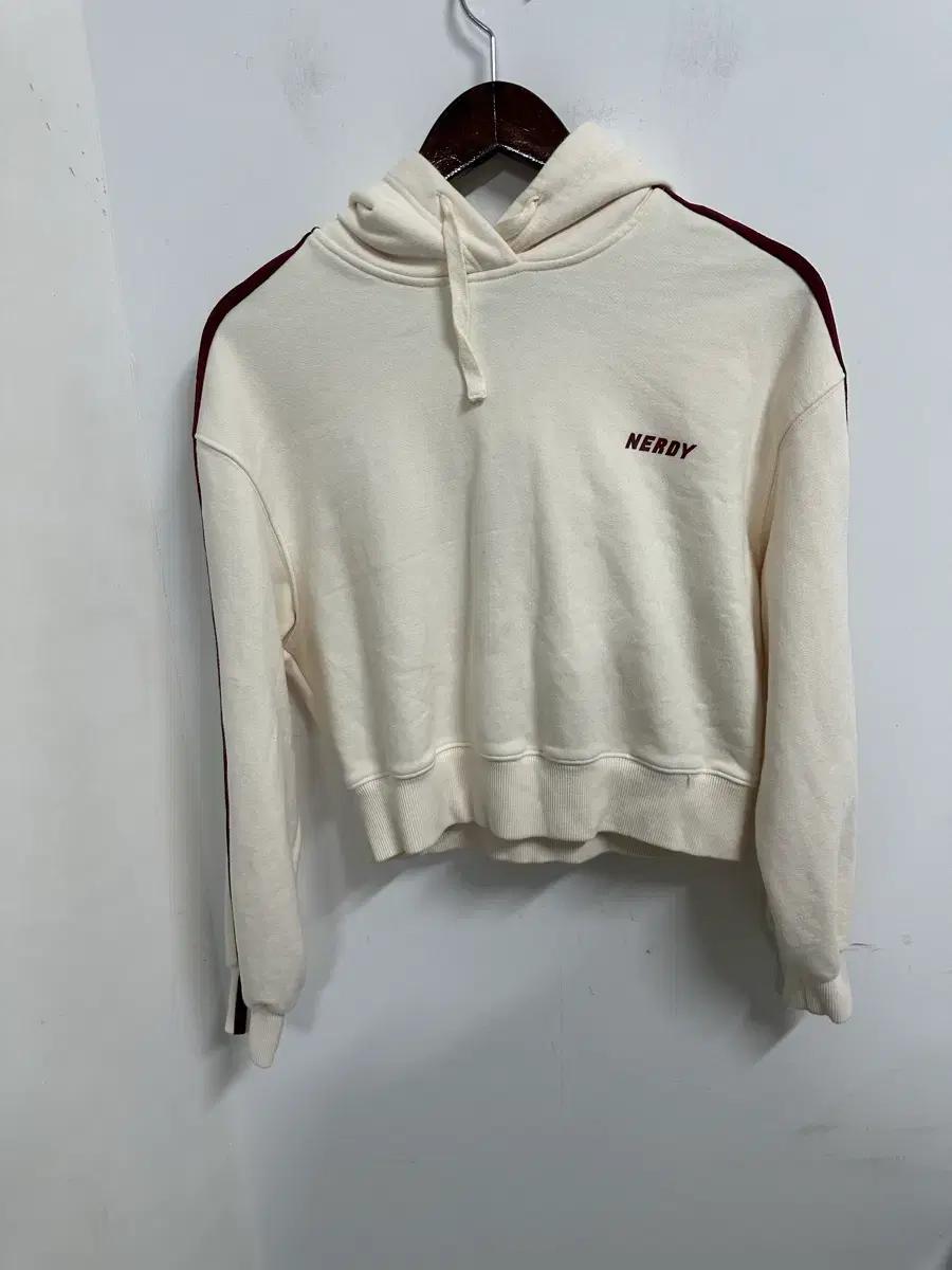 [만원아라비아빈티지]널디 아이보리색 라인 후드티 90