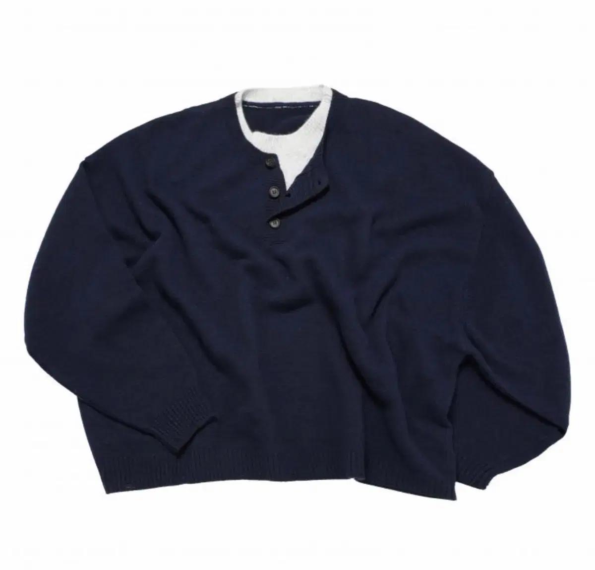 [M] MJD 콘트라스트 니트 네이비 팝니다 !