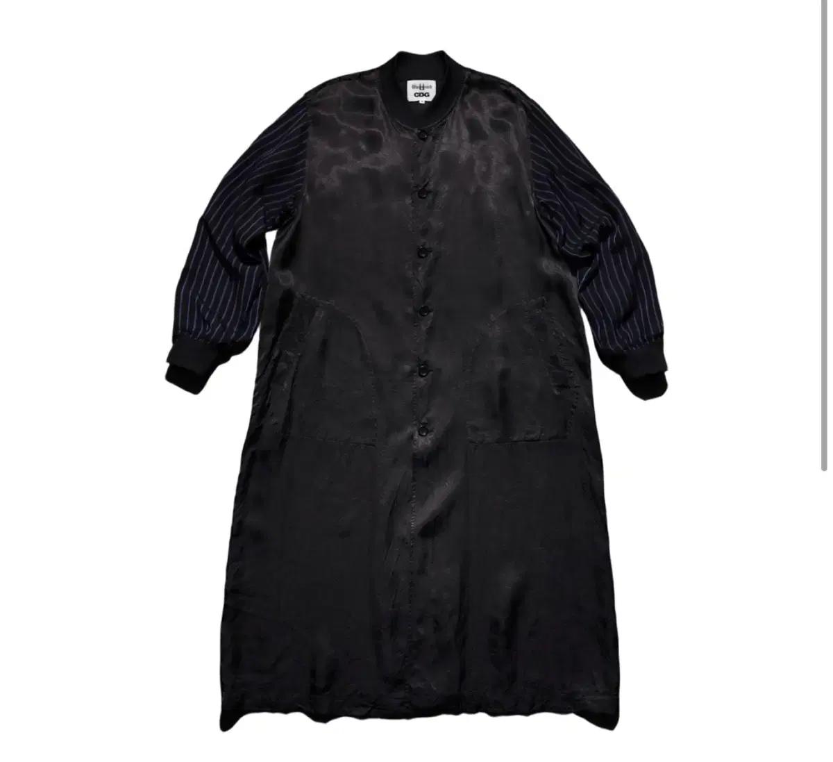 S) CDG x 지드래곤 위버멘쉬 CDGDC 클래식 스태프 코트 블랙