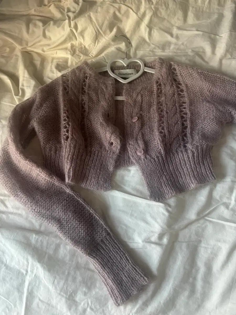 쓰리타임즈 앙고라 가디건