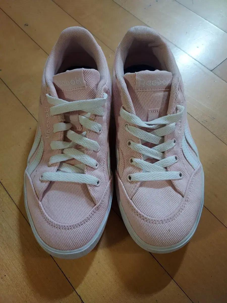 리복 캔버스 스니커즈 핑크색 운동화 미사용