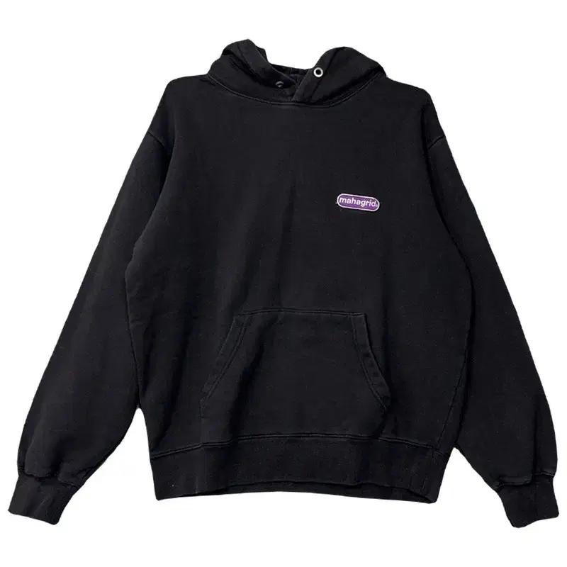 마하그리드 블랙 로고 스웻 후드티 M