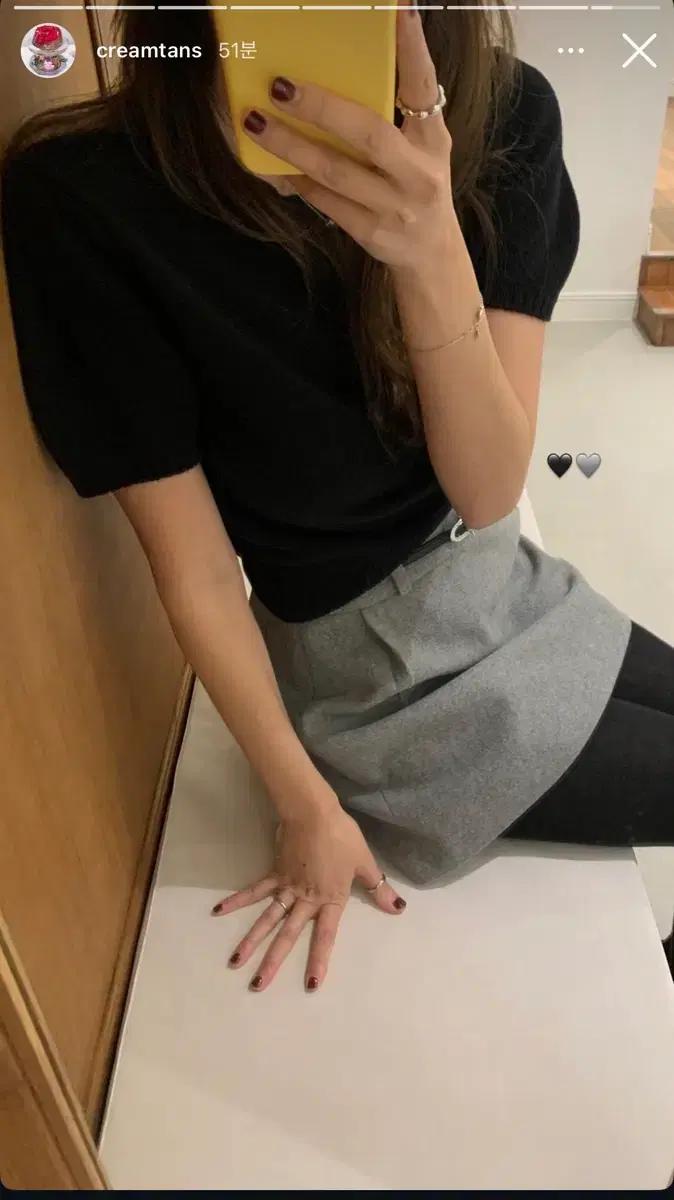 타낫 스탠다드 핀턱 미니 스커트 (그레이 M)