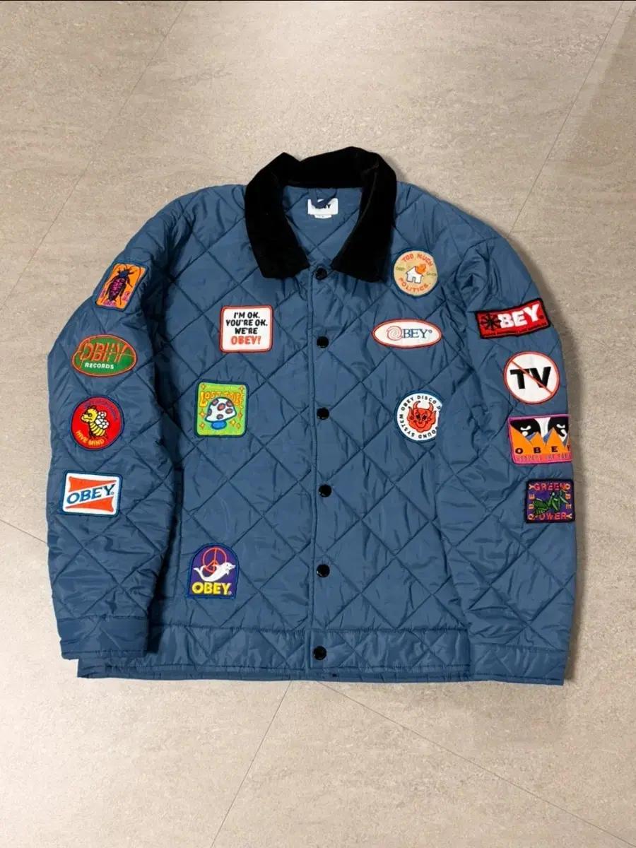 Obey 오베이 퀼팅 자켓 XL