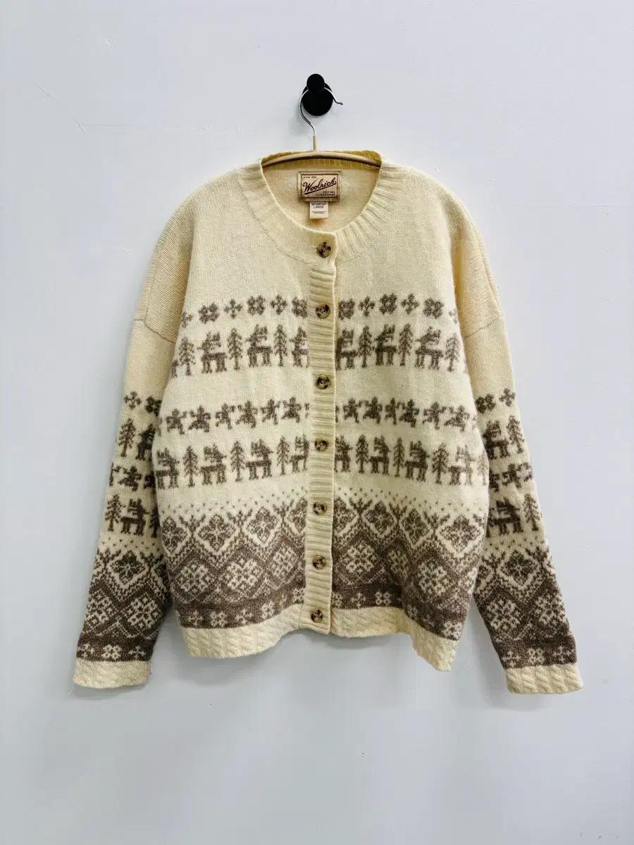 울리치 WOOLRICH 빈티지 노르딕 패턴 니트 가디건