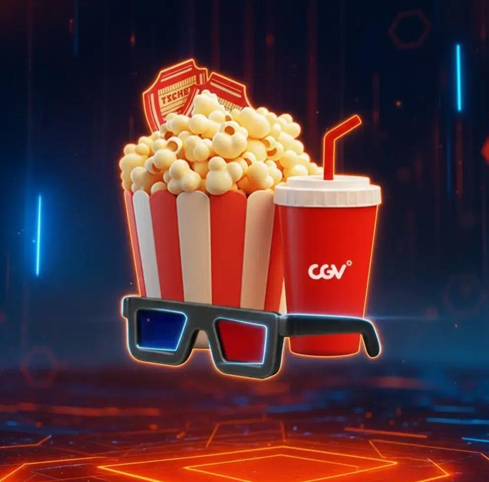 CGV 영화관람권 1+1 및 콤보 50%할인 쿠폰 2종 일괄판매