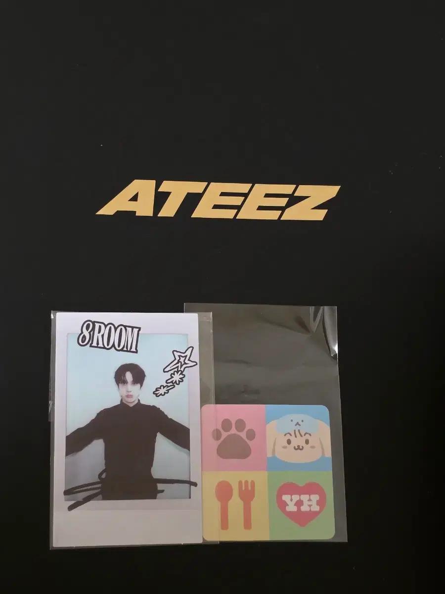 에이티즈 윤호 폴라로이드 푸덩이 스티커 일괄