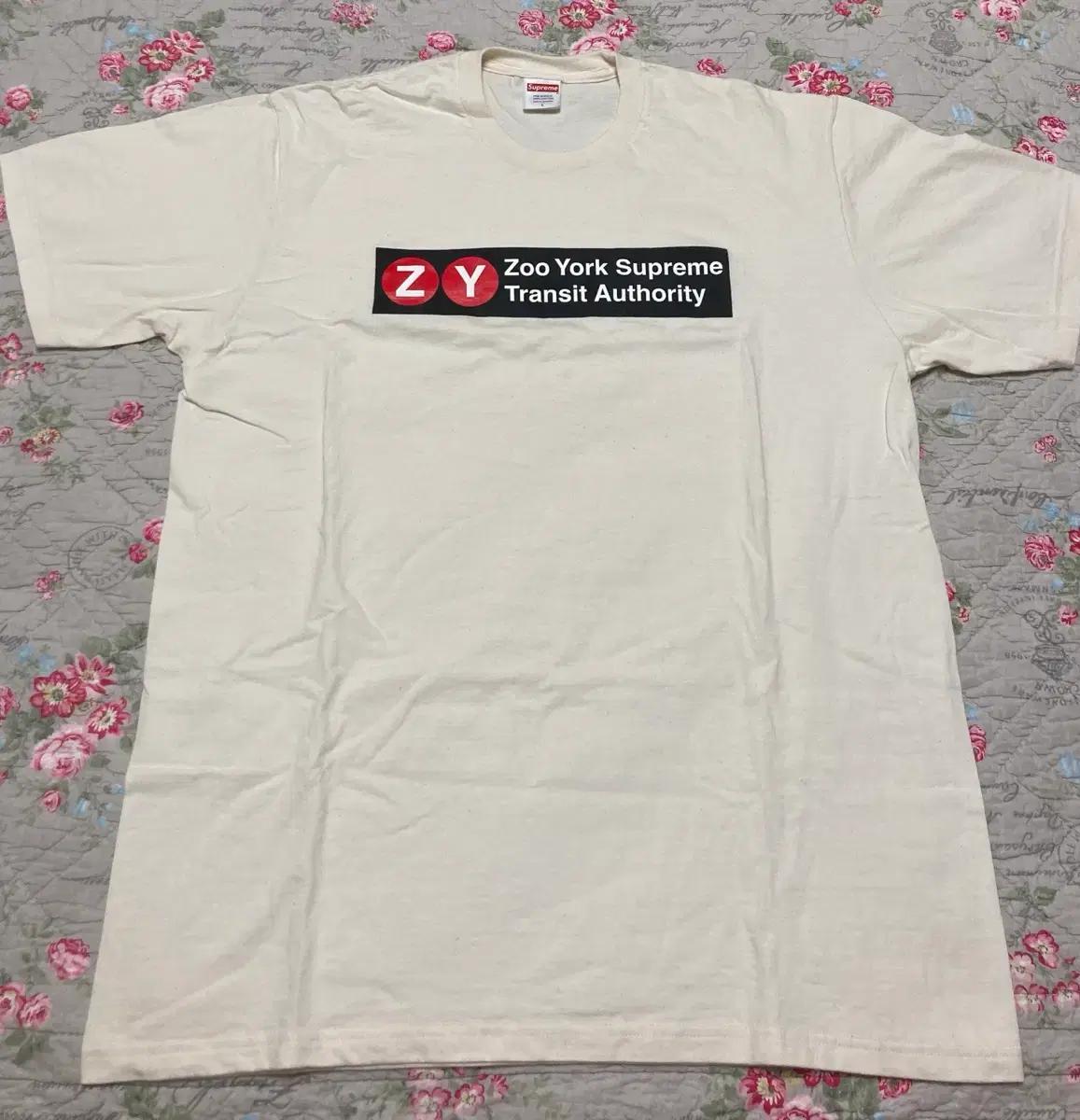 슈프림 Zoo York 트랜짓 티셔츠 내츄럴 L